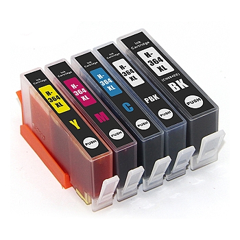 Obrazek HP 364 XL 364XL-MULTIPACK kompatibilní inkoustová kazeta, barva náplně dvojbalení černá + barevná