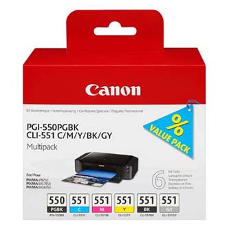 Canon 550 6496B005 originální cartridge, toner, náplň, barva Série PGI-550