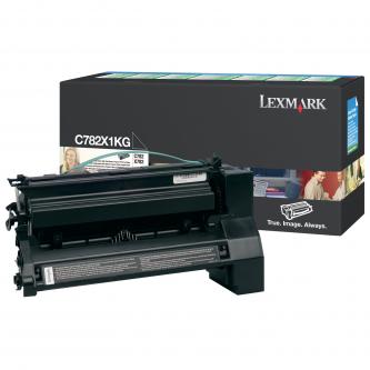 Obrazek Lexmark C782X1KG originální tonerová kazeta, barva náplně černá, výtěžnost cartridge 15000 stran