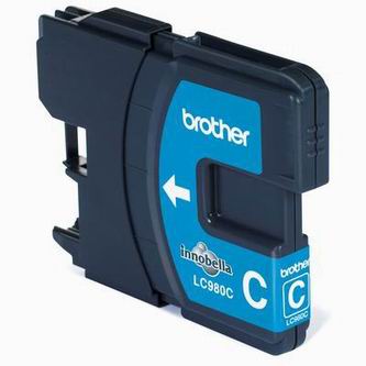Obrazek Brother LC-980 LC980C originální inkoustová kazeta, barva náplně azurová, výtěžnost cartridge 260 stran