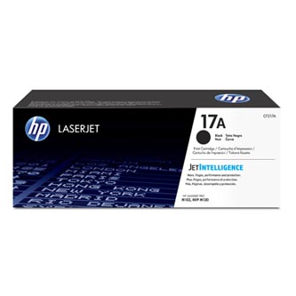 Obrazek HP 17A CF217A originální tonerová kazeta, barva náplně černá, výtěžnost cartridge 1600 stran