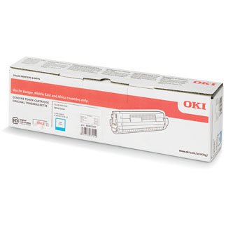 Obrazek Oki C834 46861307 originální tonerová kazeta, barva náplně azurová, výtěžnost cartridge 10000 stran