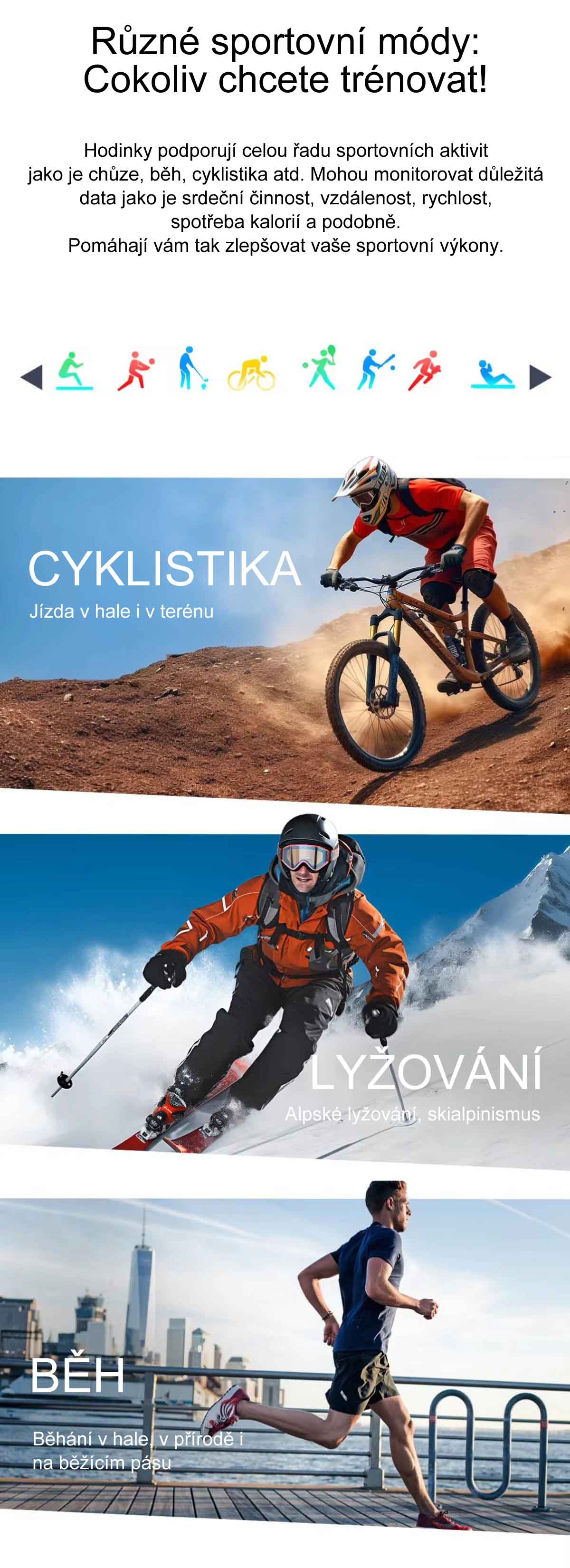 Chytré hodinky smart watch v češtině, s telefonováním, krokoměrem, oxymetrem, měřením tepu, tlaku, PW-165, černé s černým páskem